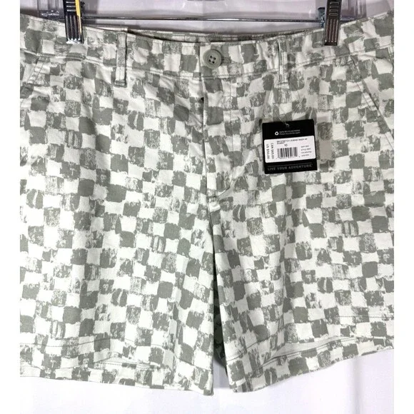 Eddie Bauer Womens Legend Stretch Wash Checkered Shorts Size 10 NWT - Picture 5 of 12